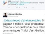 Comentario en Twitter de Cl&eacute;ment Guillou.