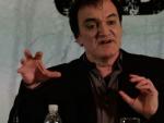 El director de cine estadounidense Quentin Tarantino habla en la presentaci&oacute;n de la pel&iacute;cula 'Los odiosos 8'.