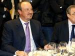 Rafa Ben&iacute;tez y Florentino P&eacute;rez en la comidanavide&ntilde;a del Real Madrid.