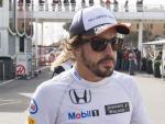 Fernando Alonso, en el circuito de Montmel&oacute;.