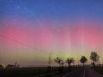 Aurora boreal en Lietzen, Alemania.