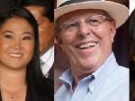 Keiko Fujimori, Pedro Pablo Kuczynski y Ver&oacute;nika Mendoza: los tres principales candidatos a la presidencia de Per&uacute;.