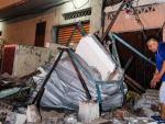 Una vivienda en Guayaquil tras el terremoto de magnitud 7,8 que agit&oacute; la zona norte costera ecuatoriana.