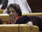 Rita Barber&aacute;, exalcaldesa de Valencia, en su esca&ntilde;o en el Senado.