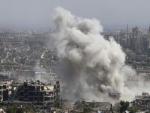 Imagen de un bombardeo cerca de Damasco.