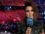 Barei, entrevistada antes del comienzo de la gala de Eurovisi&oacute;n.