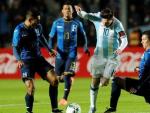 Leo Messi en el amistoso ante Honduras.