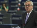 El presidente de la Comisi&oacute;n Europea, Jean-Claude Juncker, da un discurso en el Parlamento Europeo, en Estrasburgo (Francia).