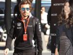 Fernando Alonso y la modelo italiana Linda Morelli.