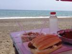 Comida en la playa