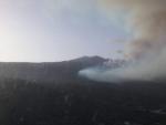 Vista a&eacute;rea del incendio de La Palma