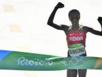 Jemimah Sumgong, de Kenia, fue la ganadora en la prueba de marat&oacute;n femenina.
