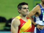 El espa&ntilde;ol Bruno Hortelano tras competir en los 200 m planos masculinos.