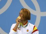 Mireia Belmonte, con la medalla de oro de los 200 mariposa obtenida en los Juegos Ol&iacute;mpicos de R&iacute;o 2016.