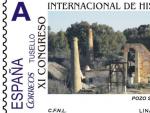 Sello emitido por el XI Congreso Internacional de Historia de la Miner&iacute;a.