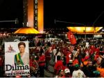Concentraci&oacute;n del &quot;Fora Temer&quot; frente al Parlamento en Brasilia el d&iacute;a del juicio pol&iacute;tico a Rousseff