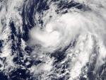 El hurac&aacute;n Nicole, aproxim&aacute;ndose a las islas Bermudas.