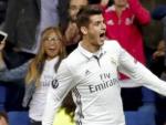 &Aacute;lvaro Morata celebra su gol ante el Sporting.