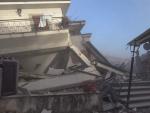 El terremoto ha provocado visibles da&ntilde;os en viviendas, como las de la imagen, en Amatrice.