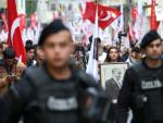 Antidisturbios controlando las protestas de esta semana en Turqu&iacute;a contra el Gobierno de Erdogan.