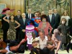 Meme de la foto de familia de los nuevos ministros del Gobierno de Rajoy.