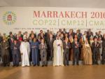 Asistentes a la cumbre sobre el clima en Marrakech.