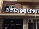 Una imagen de uno de los edificios okupados por el Hogar Social Madrid, del colectivo Ramiro de Ledesma.