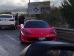 El Ferrari accidentado del brasile&ntilde;o.