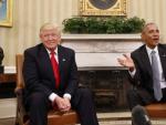 Donald Trump y Barack Obama reunidos en la Casa Blanca.