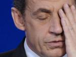 Fotograf&iacute;a de archivo del 25 de abril de 2012 que muestra al expresidente franc&eacute;s Nicol&aacute;s Sarkozy durante un acto de campa&ntilde;a.