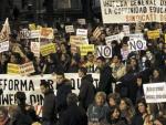 Un momento de la manifestaci&oacute;n de estudiantes en Madrid convocada en toda Espa&ntilde;a por el Sindicato de Estudiantes, en una imagen de archivo.