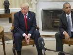 Donald Trump y Barack Obama, en el Despacho Oval de la Casa Blanca, en noviembre de 2016.