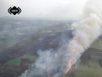 Incendio forestal en La Fresneda, Siero