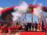 Imagen del acto de inauguraci&oacute;n institucional de Ferrari Land en PortAventura.