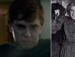 La izquierda fotograma de la serie 'Bates Motel'. A la derecha, fotograma de 'Psicosis'.