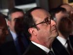 El presidente de Francia, Francois Hollande, en una visita el museo de la Francmasoner&iacute;a en Par&iacute;s.