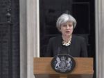La primera ministra, Theresa May, en una comparecencia un d&iacute;a despu&eacute;s de los ataques en Londres.