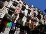 Balcones de Madrid engalanados por el World Pride 2017.