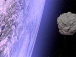 Recreaci&oacute;n de un asteroide a punto de impactar con la Tierra.