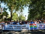 Inicio de la mayor marcha del Orgullo Gay 2017 en el mundo, que ha partido de la glorieta de Atocha de Madrid.