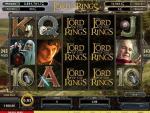 Captura del juego de azar 'Lord of the Rings: Online Slot Game'.