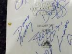 Supuesta copia del guion de 'Star Wars: Los &uacute;ltimos Jedi' firmado por once de sus actores.