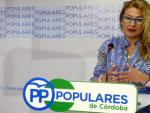 Isabel Cabezas en la sede del PP de C&oacute;rdoba