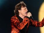 El vocalista de la banda brit&aacute;nica The Rolling Stones Mike Jagger, durante un concierto en Lima (Per&uacute;).