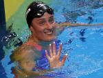 Mireia Belmonte en los Mundiales de nataci&oacute;n de Budapest.
