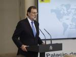 Rajoy hace balance del curso pol&iacute;tico en Moncloa.