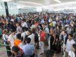 El aeropuerto de Barcelona-El Prat ha vuelto a registrar colas por la huelga de seguridad.