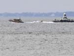 Barcos suecos en el dispositivo de b&uacute;squeda del cuerpo de la periodista Kim Wall, desaparecida el pasado viernes 11 de agosto.