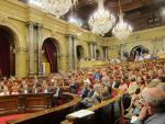 El Parlament de Catalunya guarda un minuto de silencio por el atentado