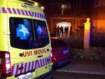 Una ambulancia del Summa, en el lugar del suceso de Boadilla.